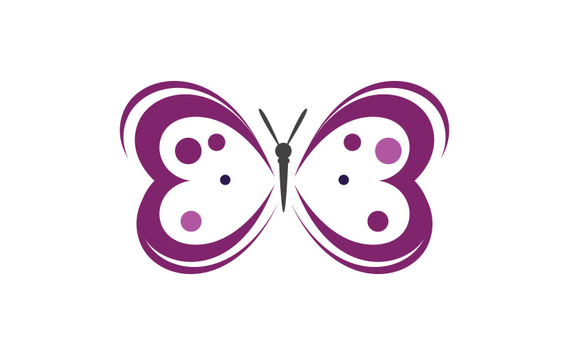 Szablon projektu ikony logo Butterfly Beauty Vector w wersji 31