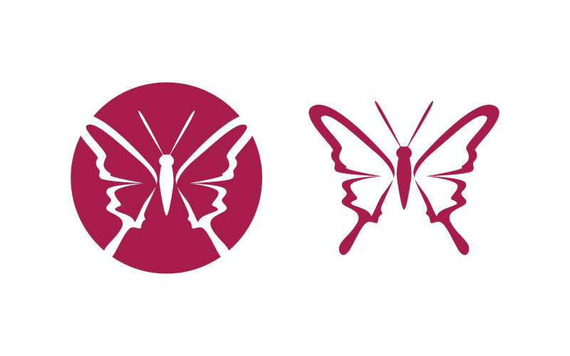 Szablon projektu ikony logo Butterfly Beauty Vector w wersji 30