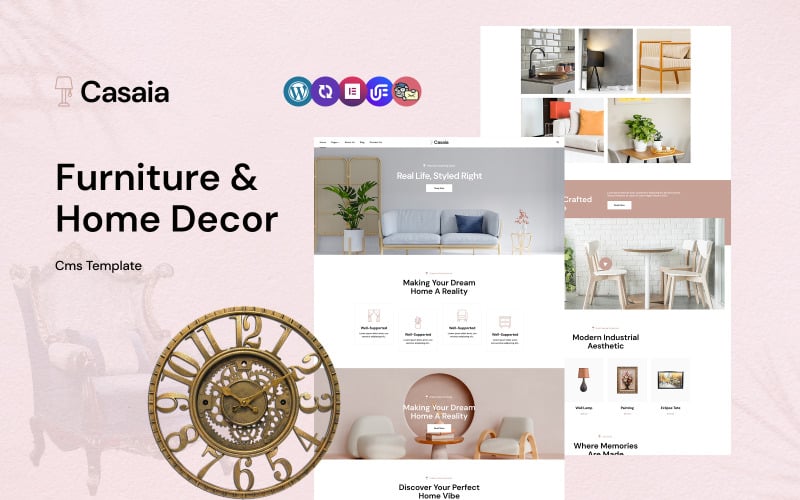 Casaia - Mobilya ve Ev Dekorasyonu Çok Amaçlı Duyarlı WordPress Teması