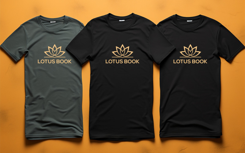 Diseño de maqueta de camiseta negra con múltiples diseños