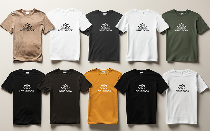 Maqueta de camiseta multicolor | Maqueta de camiseta
