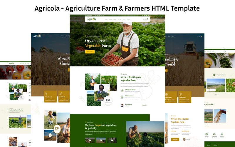 Agricola Agriculture - Plantilla HTML para granjas y agricultores