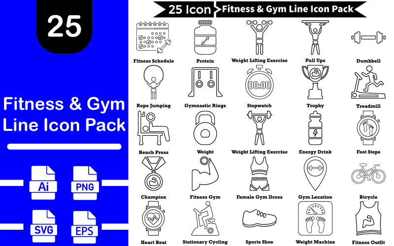 Pack d'icônes de fitness et de gym