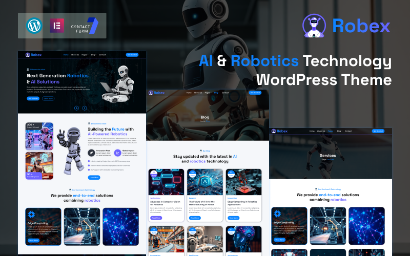 Robex – WordPress тема для искусственного интеллекта и робототехники