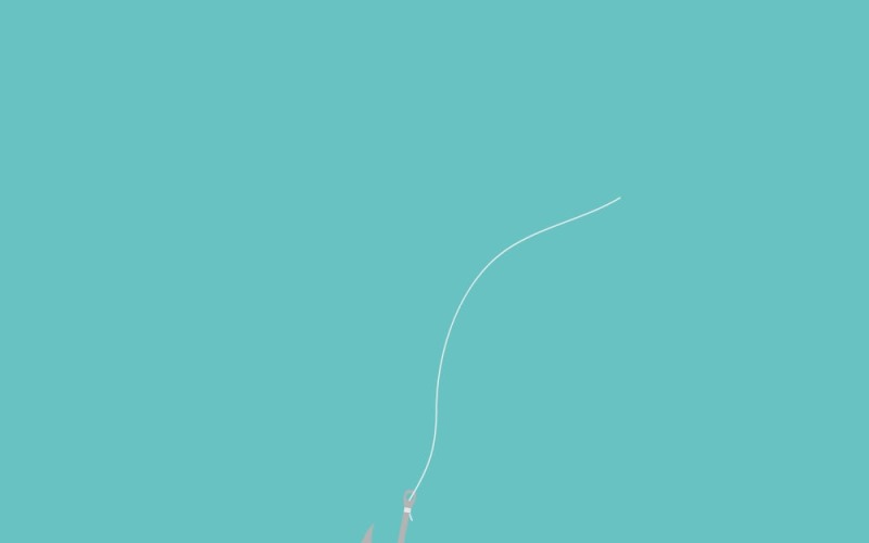 Ilustración de un gancho de ciberphishing que roba datos de usuarios en línea