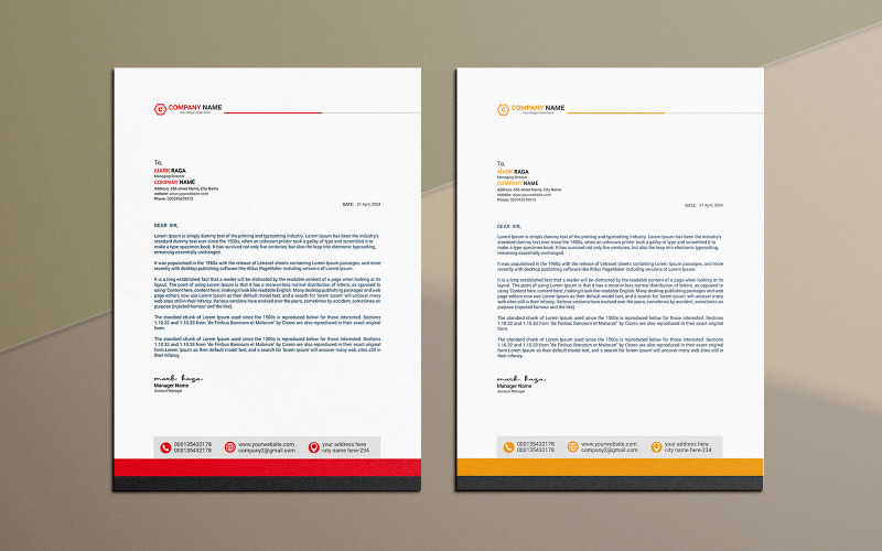 Modern és kreatív levélpapír sablon tervezés - Arculattervezés sablon