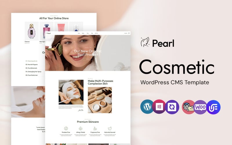 Pearl - Thème WordPress Elementor pour magasin de cosmétiques et de beauté