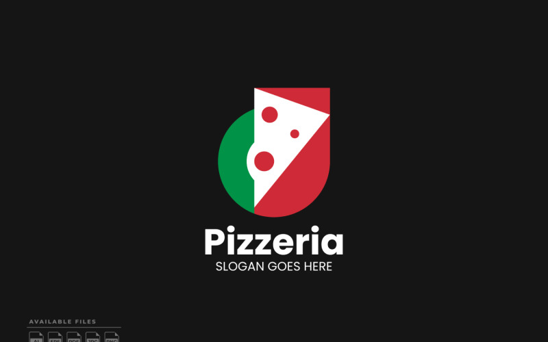 Pizzeria Logo Sjabloon Vector Ontwerp