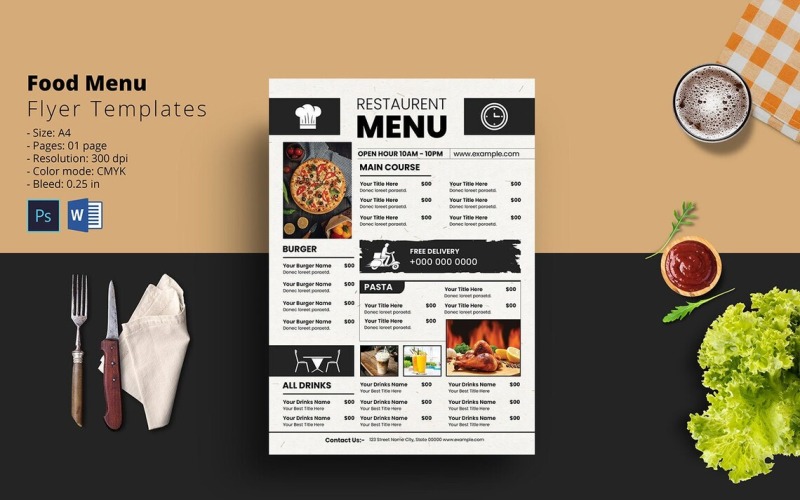 Restaurant Menu Template | Professional & Customizable