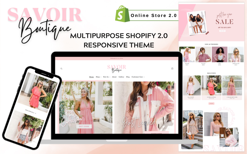 Savoir – минималистичная и современная тема Shopify для магазинов модной одежды и аксессуаров