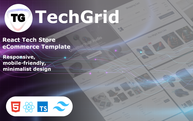 TechGrid | eCommerce React Site-Vorlage