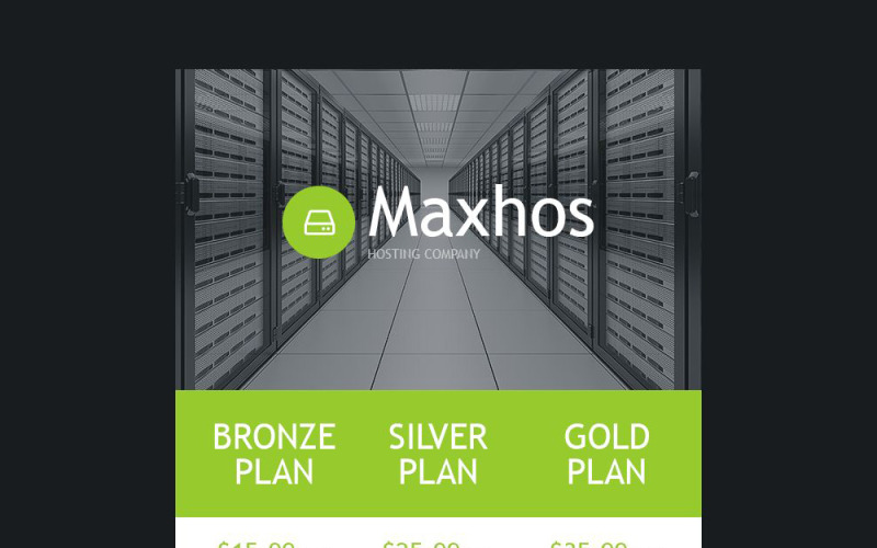 хостинг отзывчивый шаблон информационного бюллетеня