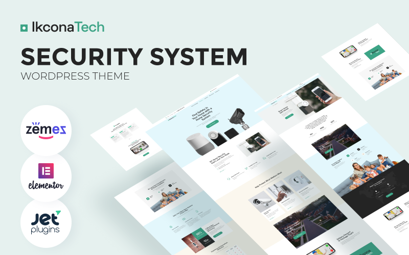 Ikcon Tech - WordPress-tema för säkerhetssystem