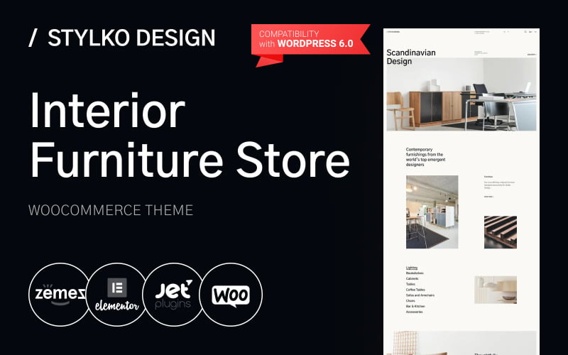 Stylko - WordPress-thema voor interieurdecoratie en meubels