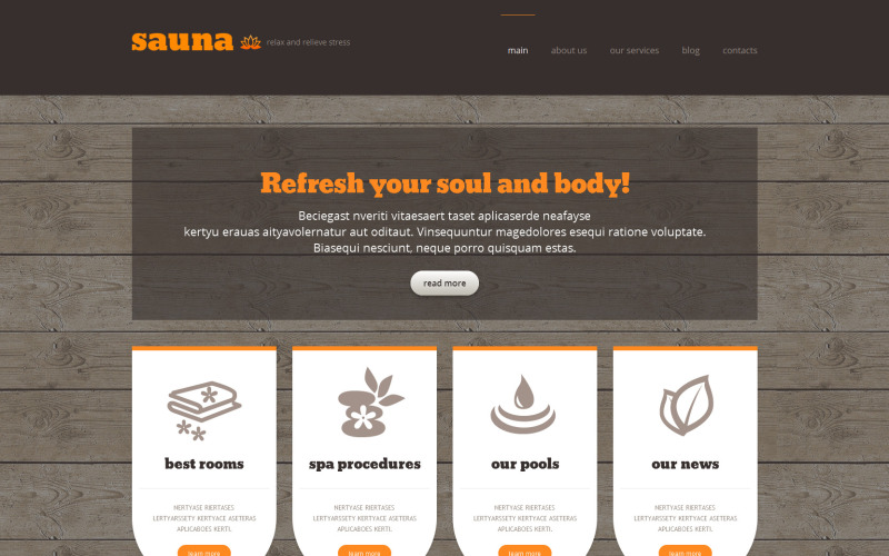Tema WordPress reattivo per la sauna