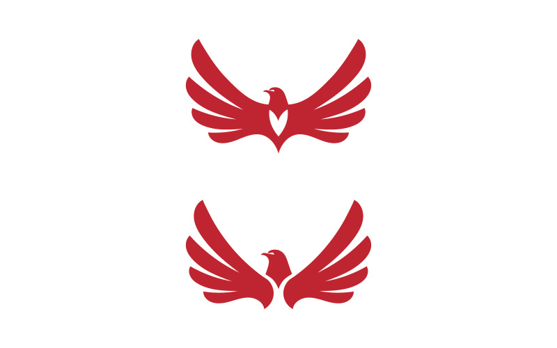 Modèle de logo d'icône d'aile d'aigle et de faucon v1.37