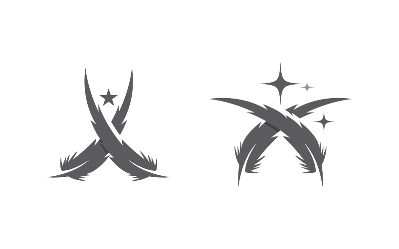Modelo de design de logotipo de escritor de pena de caneta v1.17