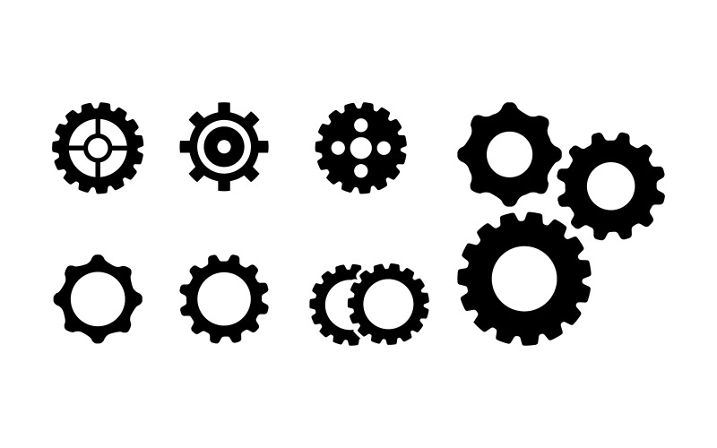 Ingenieur Tandwielindustrie Vectorontwerpillustratie v.1