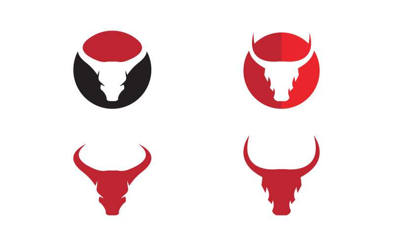 Taurus Horn Logo Template vector pictogram illustratie ontwerp v1.8