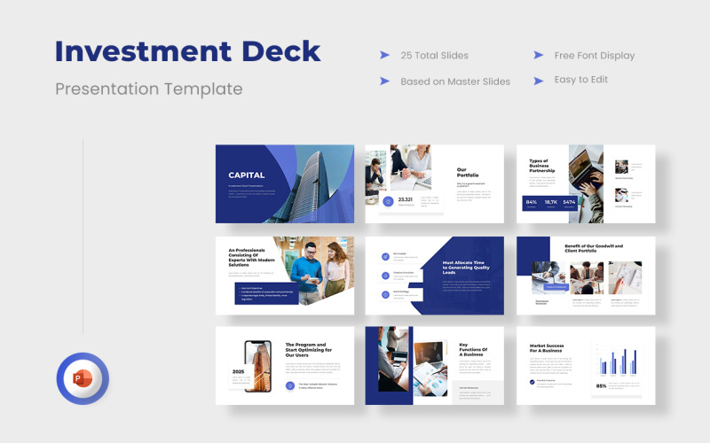 Capital - Investor Deck PowerPoint-Präsentationsvorlage