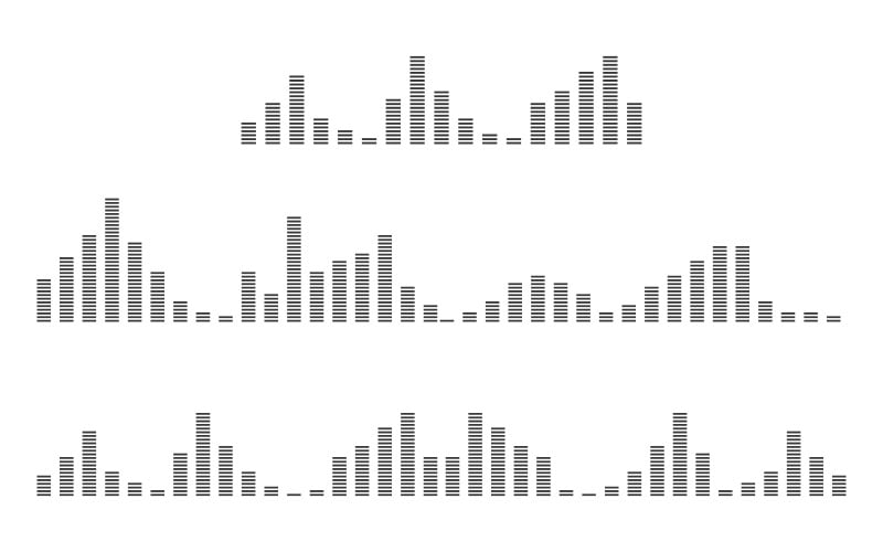Designvorlage für Musik-Schallwellenillustrationen v.1