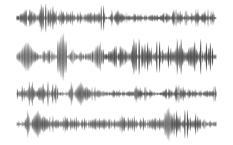 Designvorlage für Musik-Schallwellenillustrationen v.2