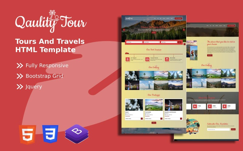 Kwaliteitstour - HTML-sjabloon voor reizen en rondreizen
