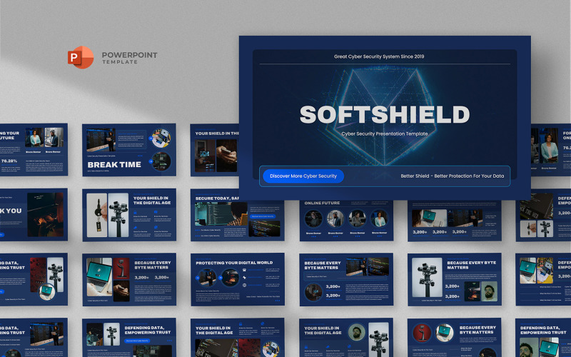 Modèle PowerPoint sur la cybersécurité de Softshield