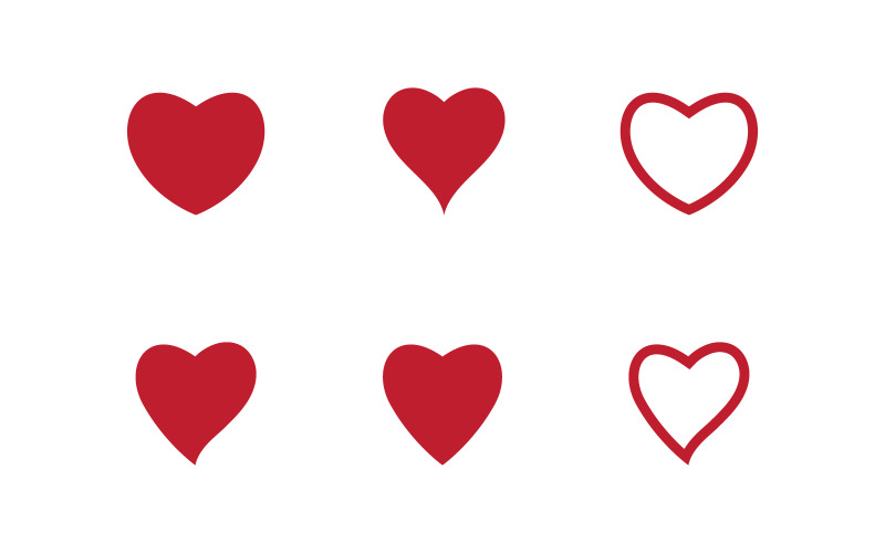 Modelo de design de ilustração de ícone de amor v.2
