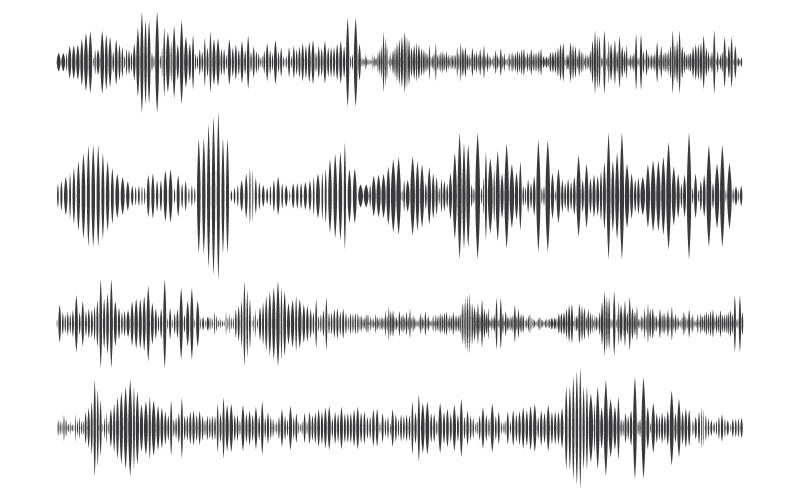 Modelo de design de ilustração de onda sonora musical v.2