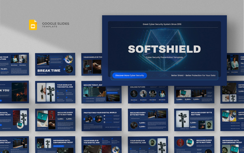 Softshield - 网络安全 Google 幻灯片模板