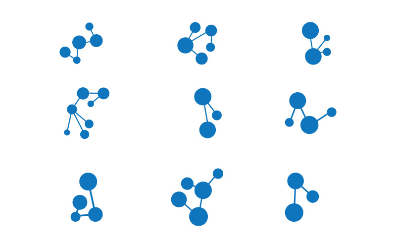 Vetenskaplig molekylikon Illustration designmall v.3