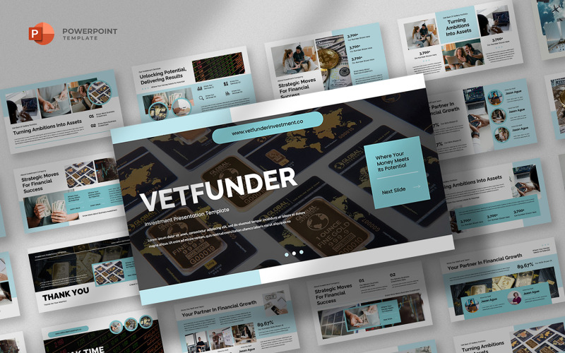 Vetfunder – PowerPoint-Vorlage für Investitionen und Finanzen