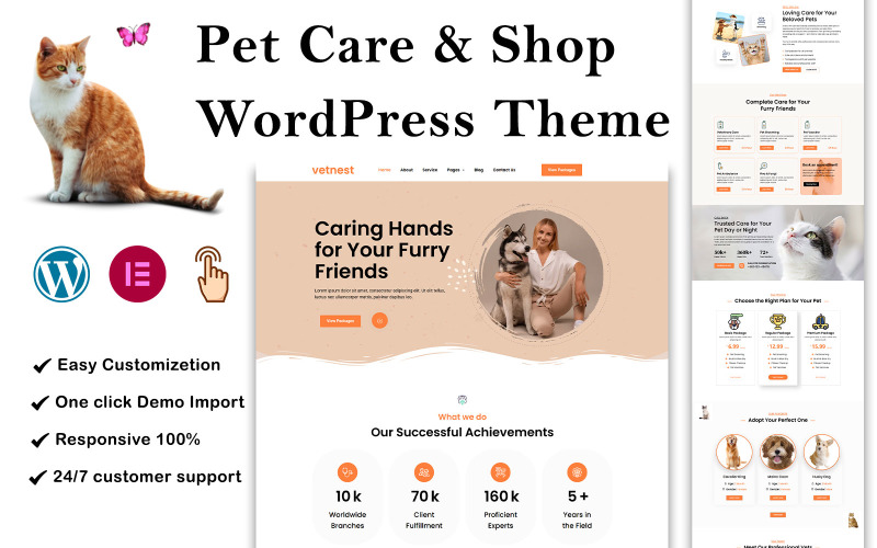 Vetnest - Tema WordPress para Cuidados e Loja de Animais de Estimação