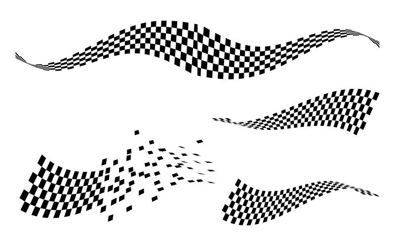 Modèle d'illustration de conception de concept de vitesse de drapeau de course plus rapide v1.7