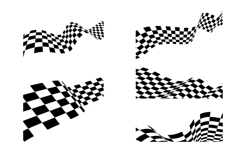Modelo de ilustração de design de conceito de velocidade de bandeira de corrida v1.2
