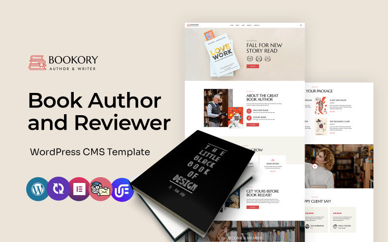 Bookory - Könyvszerző és könyvkritikus többcélú WordPress Elementor téma