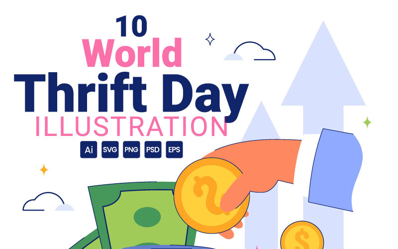 10 Wereld Spaardag Illustraties