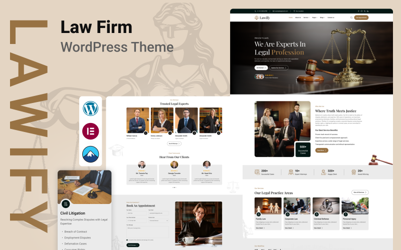 Lawify – Ügyvédi iroda és jogi szolgáltatások WordPress sablon
