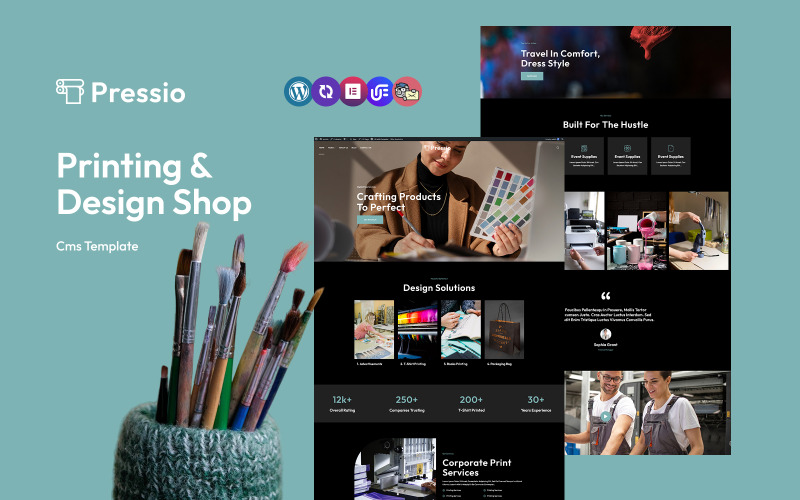 Pressio - Thème WordPress polyvalent et réactif pour imprimerie et design