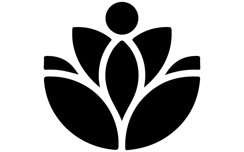 Abstrakt minimal kreativ trädgårdsikonlogotyp