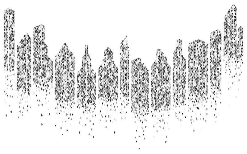 Illustration vectorielle de fond d'horizon urbain v.6