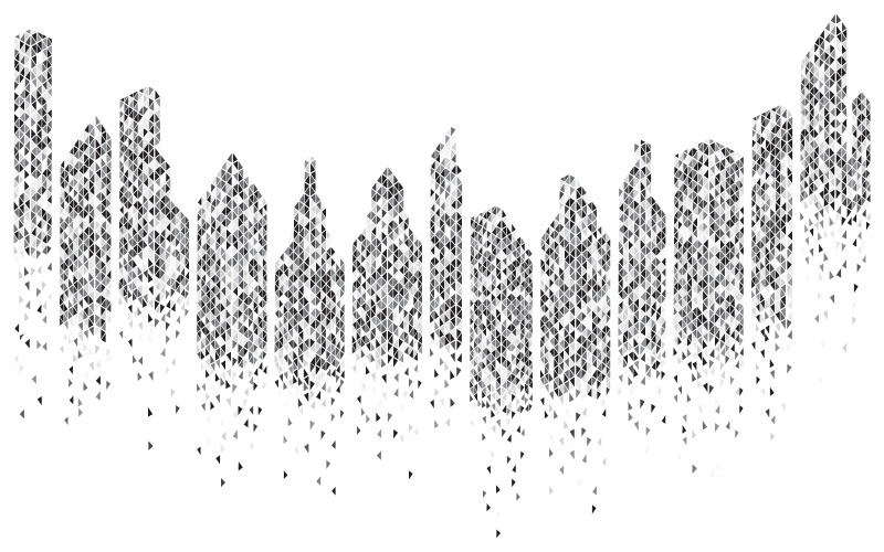 Illustrazione vettoriale di sfondo dello skyline della città urbana v.6