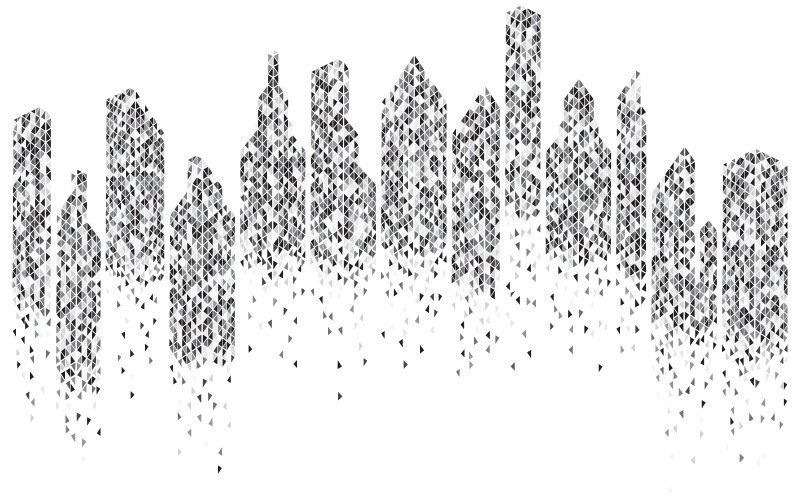 Illustrazione vettoriale di sfondo dello skyline della città urbana v.7