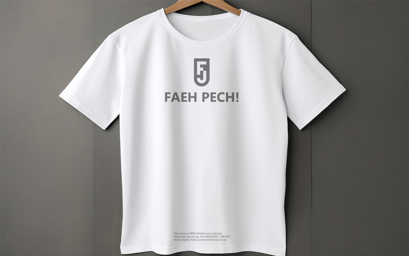 Maquette de t-shirt | Maquette de t-shirt blanc suspendu