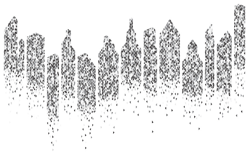 Městské panorama města pozadí vektorové ilustrace design v.8