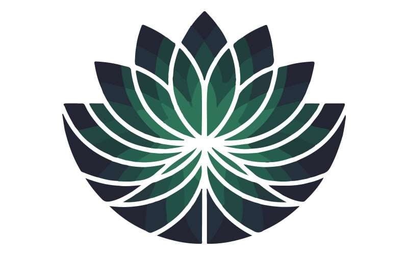 Modern bir amblem logo tasarımının vektör çizimi