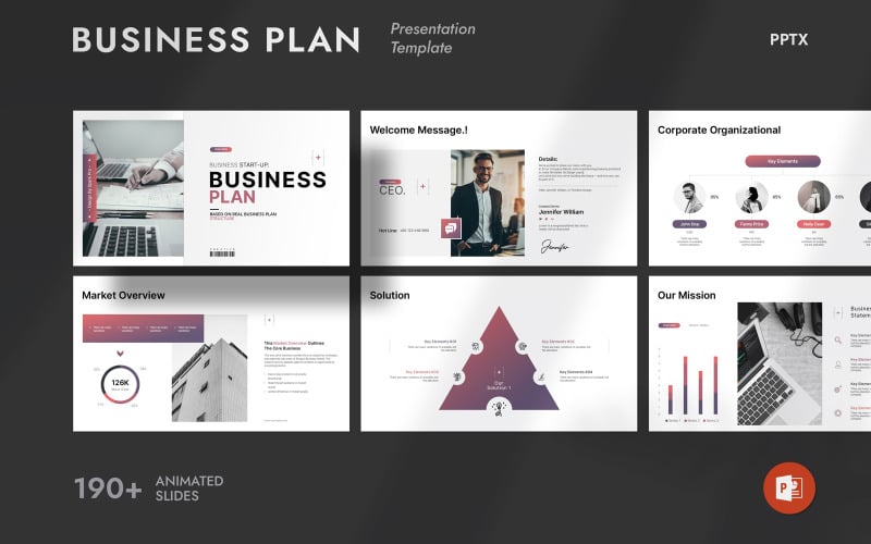 Progettazione di PowerPoint per la presentazione del piano aziendale