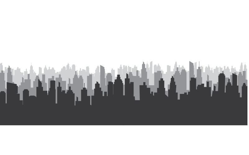 Stedelijke skyline achtergrond vectorillustratie ontwerp v.4
