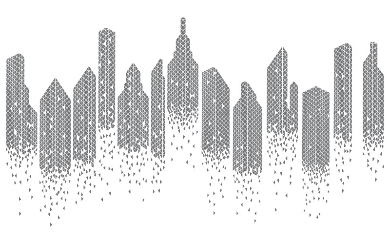 Urban City skyline background vector illustration design v.10